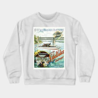 Les Libellules électriques Paris Vintage Poster 1896 Crewneck Sweatshirt